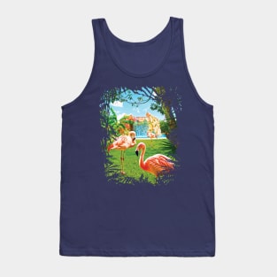 Pink Flamingos in Paradise Tank Top